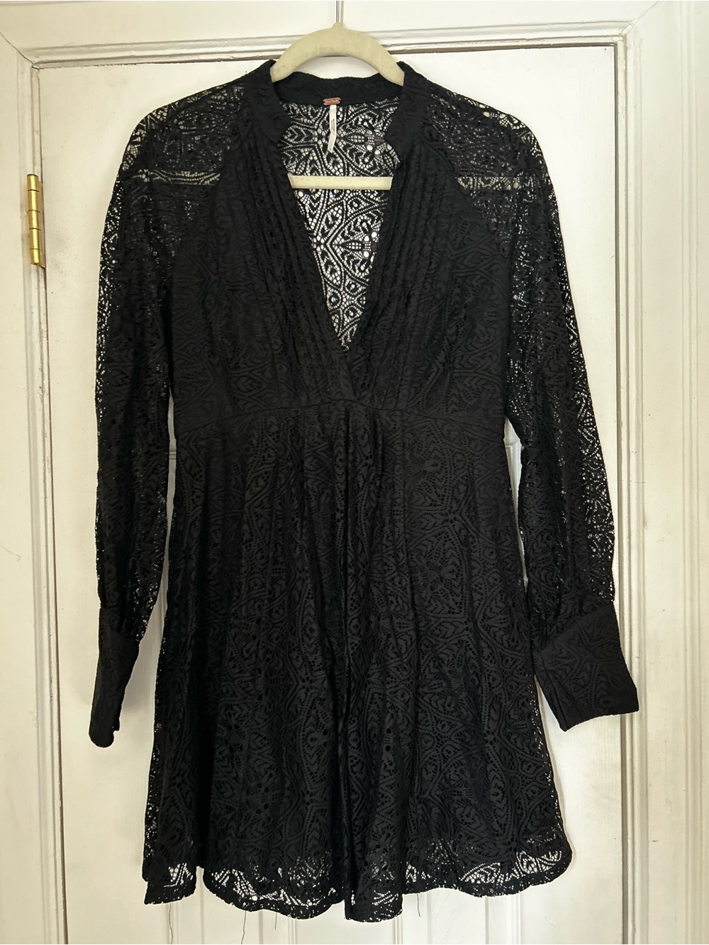Free People Black Lace Mini Dress